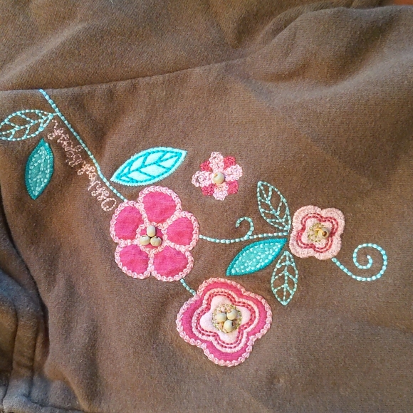 Oshkosh B'Gosh Girls Embroidered Hooded Sweatshirt Size 5 - Picture 2 of 6